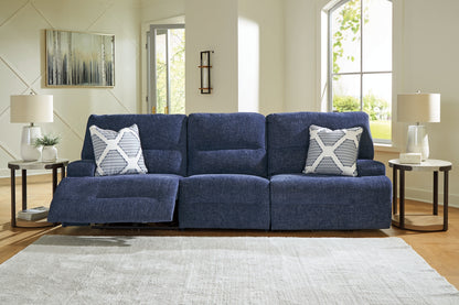 Acklen Place - 3-Piece Power Reclining Sectional Sofa - Navy