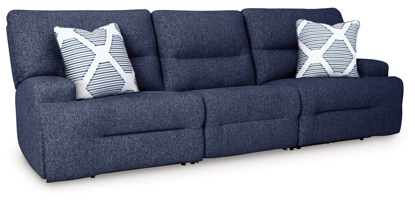 Acklen Place - 3-Piece Power Reclining Sectional Sofa - Navy