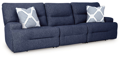 Acklen Place - 3-Piece Power Reclining Sectional Sofa - Navy