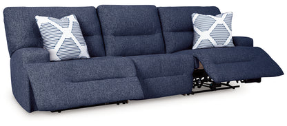 Acklen Place - 3-Piece Power Reclining Sectional Sofa - Navy