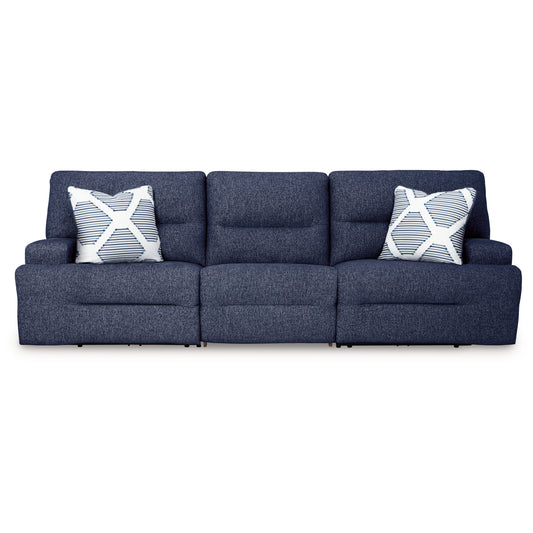 Acklen Place - 3-Piece Power Reclining Sectional Sofa - Navy