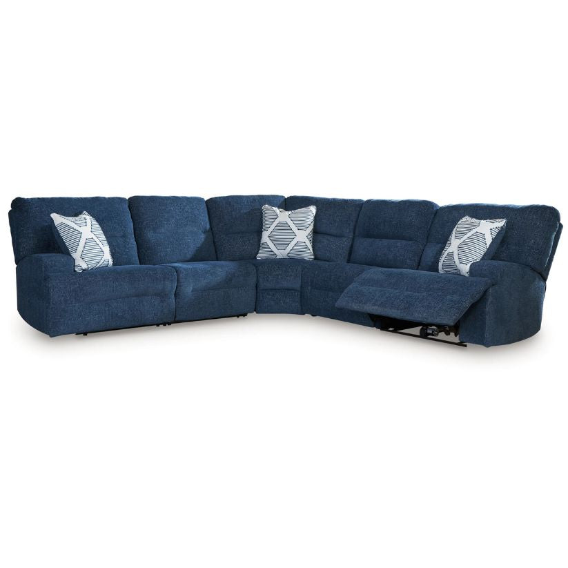 Acklen Place - Navy - 5-Piece Power Reclining Sectional