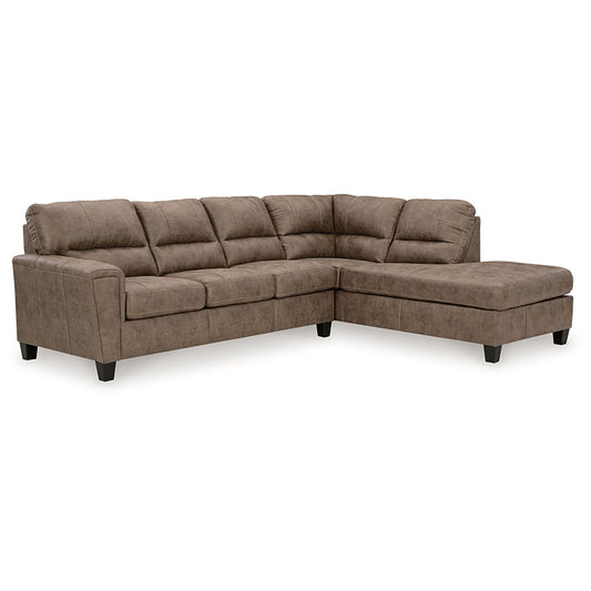 Navi - Fossil - 2-Piece Sectional Sofa Sleeper With Raf Corner Chaise