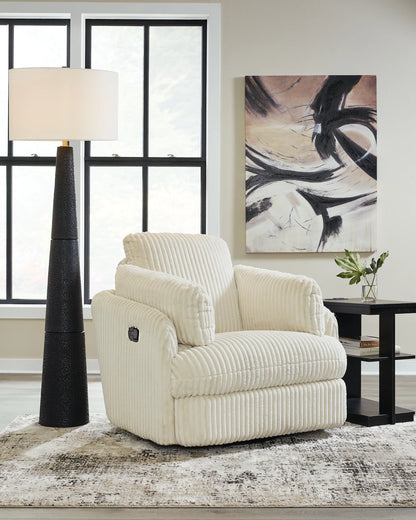 Tie-breaker - Ivory - Swivel Glider Recliner 1