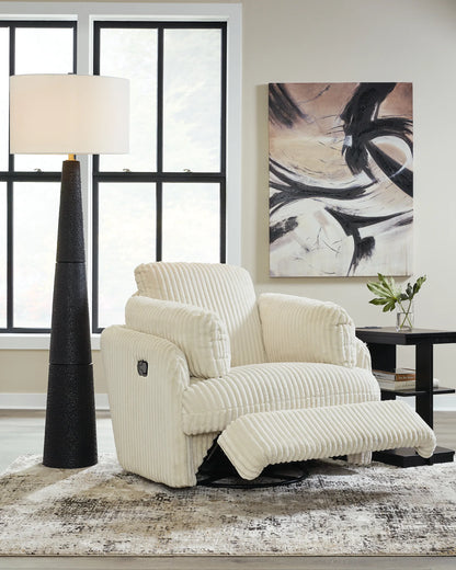 Tie-breaker - Ivory - Swivel Glider Recliner 8