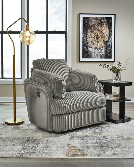 Tie-breaker - Fog - Swivel Glider Recliner