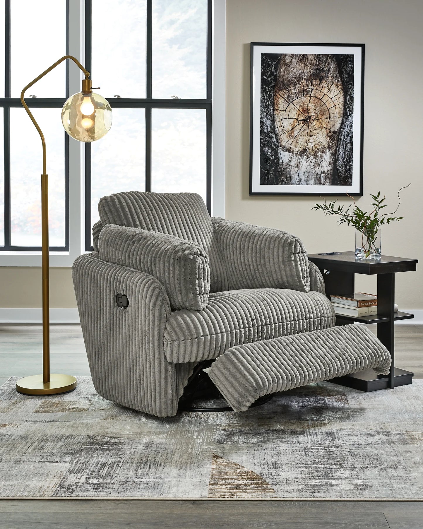 Tie-breaker - Fog - Swivel Glider Recliner