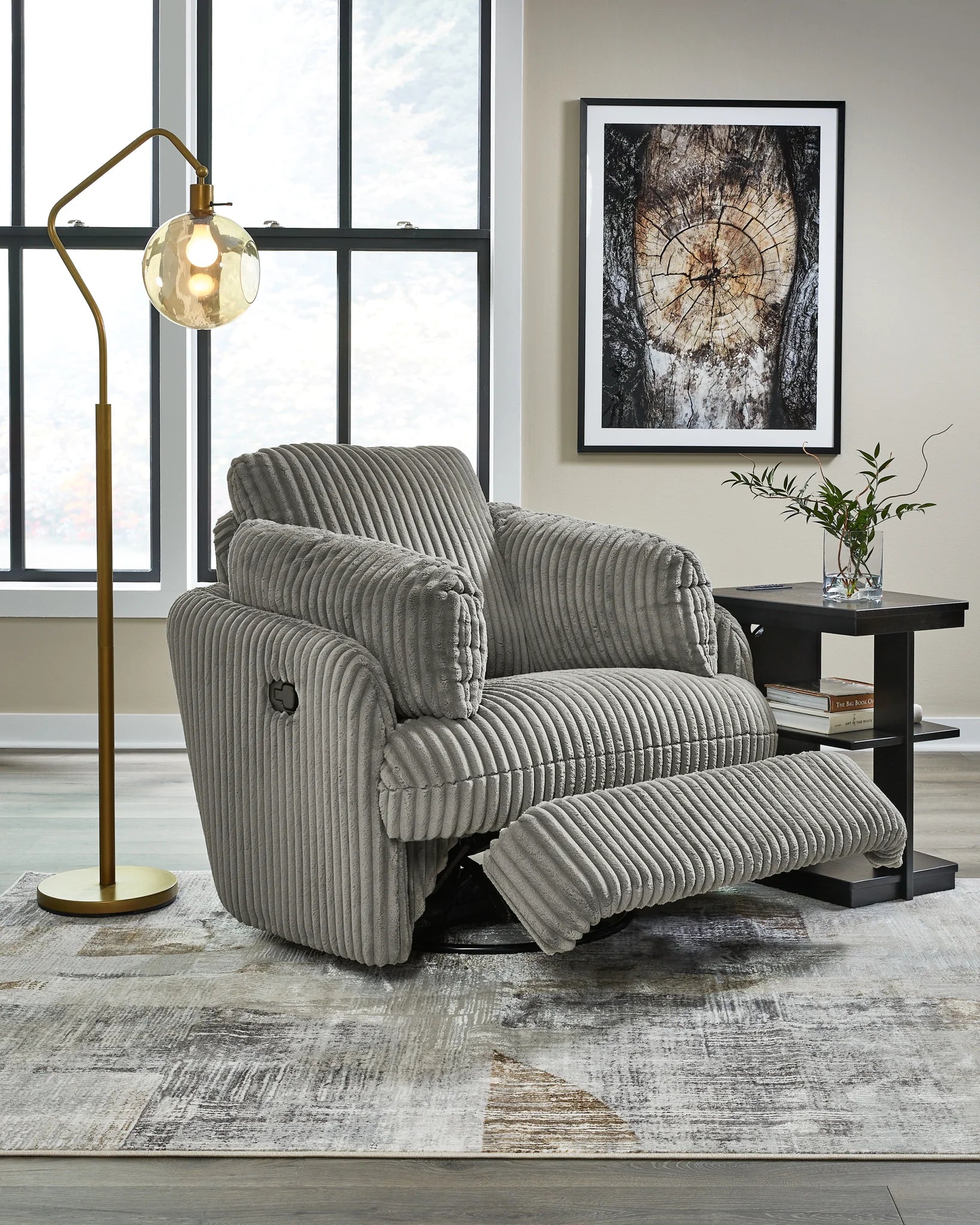 Tie-breaker - Fog - Swivel Glider Recliner