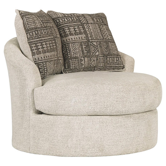 Soletren - Stone - Swivel Accent Chair