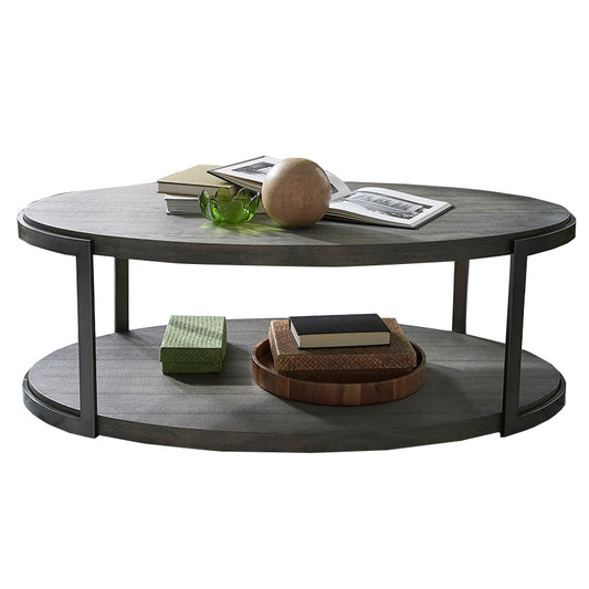 Modern View - Oval Cocktail Table - Dark Gray