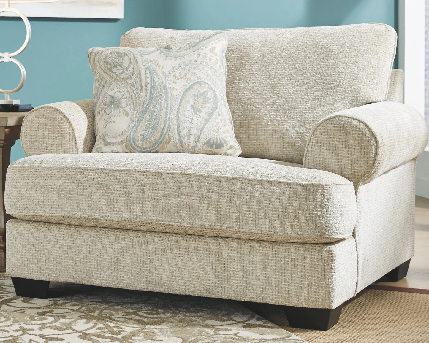 Monaghan - Sandstone - 4 Pc. - Sofa, Loveseat, Chair and a Half, Ottoman
