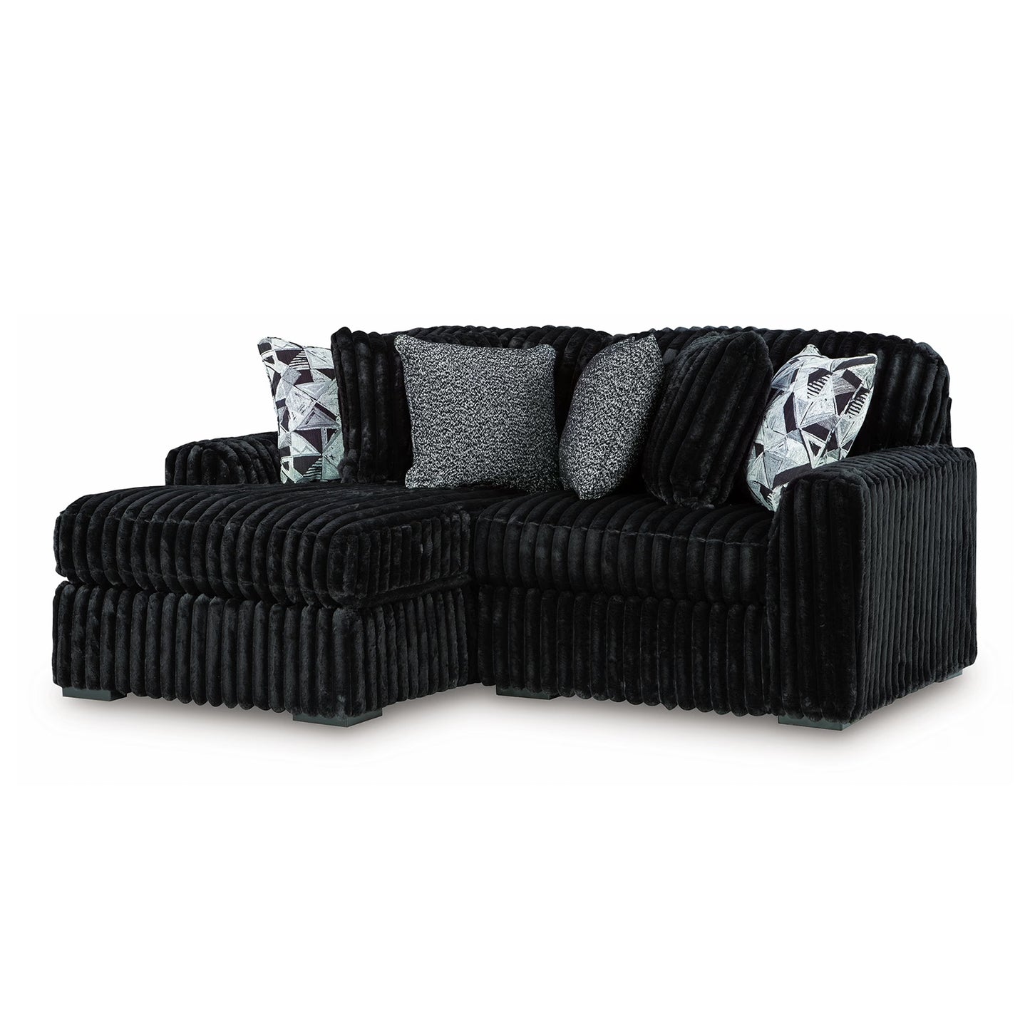 Midnight-Madness - 2-Piece Sectional With Laf Corner Chaise - Onyx