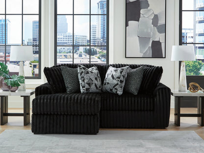 Midnight-Madness - 2-Piece Sectional With Laf Corner Chaise - Onyx