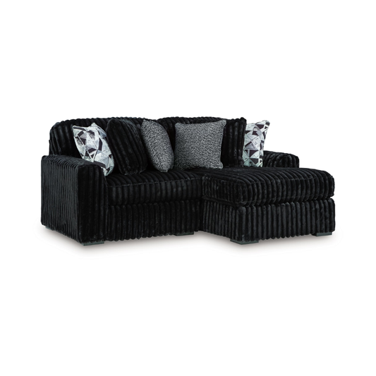 Midnight-Madness - 2-Piece Sectional With Raf Corner Chaise - Onyx