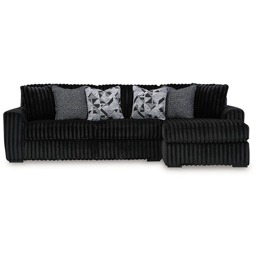 Midnight-madness - Onyx - 2-Piece Sectional Sofa With Raf Corner Chaise