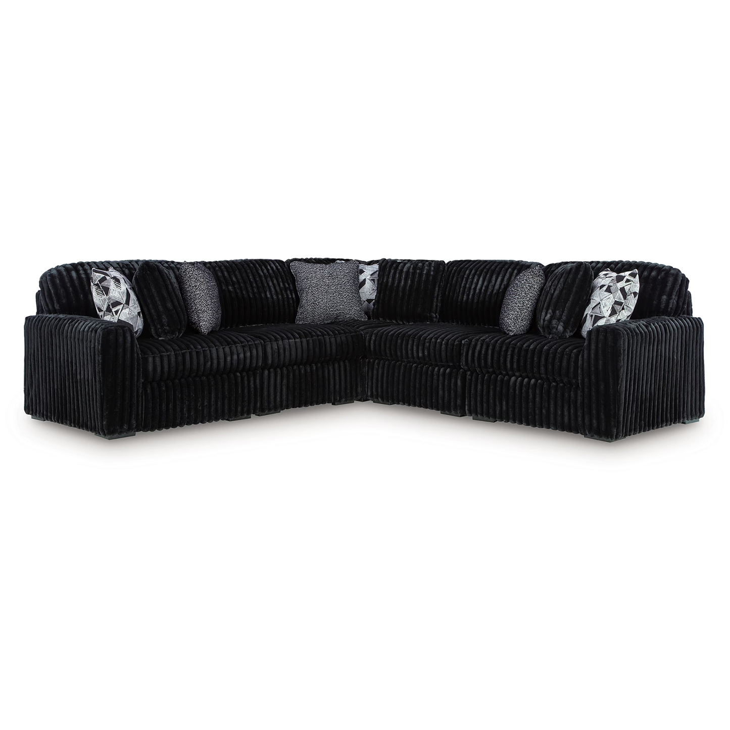 Midnight-Madness - 5-Piece Sectional - Onyx