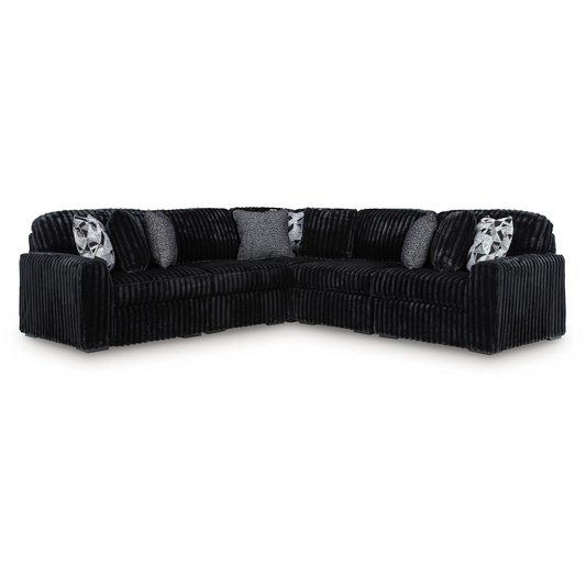 Midnight-Madness - 5-Piece Sectional - Onyx