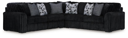 Midnight-madness - Onyx - 3-Piece Sectional