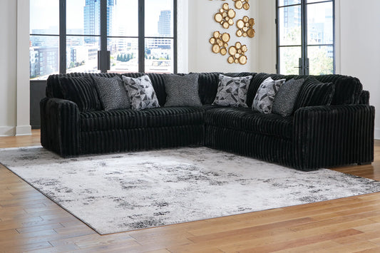 Midnight-madness - Onyx - 3-Piece Sectional