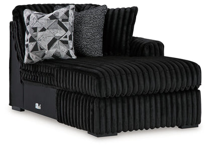 Midnight-Madness - Onyx - 3-Piece Sectional With Raf Corner Chaise