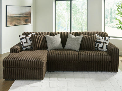 Midnight-Madness - Chocolate - 2-Piece Sectional Sofa With LAF Corner Chaise