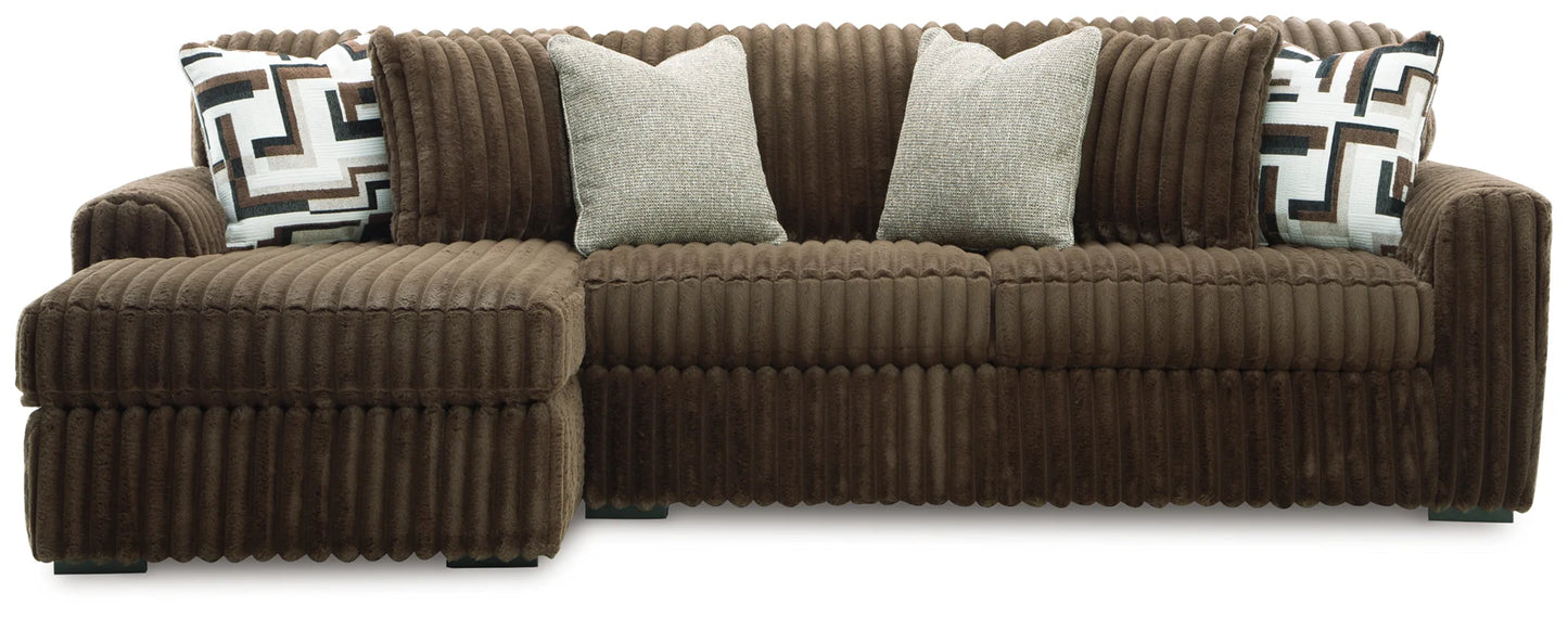 Midnight-Madness - Chocolate - 2-Piece Sectional Sofa With LAF Corner Chaise