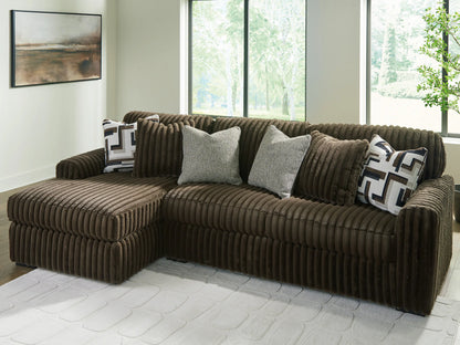 Midnight-Madness - Chocolate - 2-Piece Sectional Sofa With LAF Corner Chaise