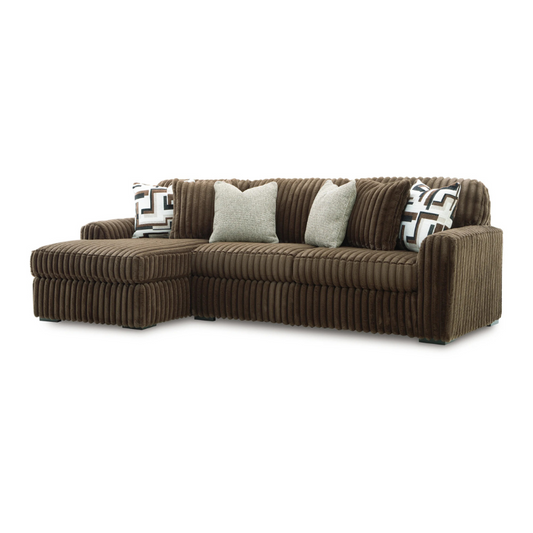 Midnight-Madness - Chocolate - 2-Piece Sectional Sofa With LAF Corner Chaise