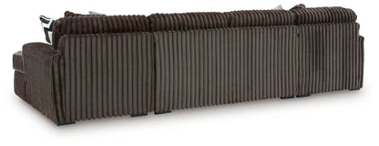 Midnight-Madness - Chocolate - 3-Piece Double Chaise Sectional