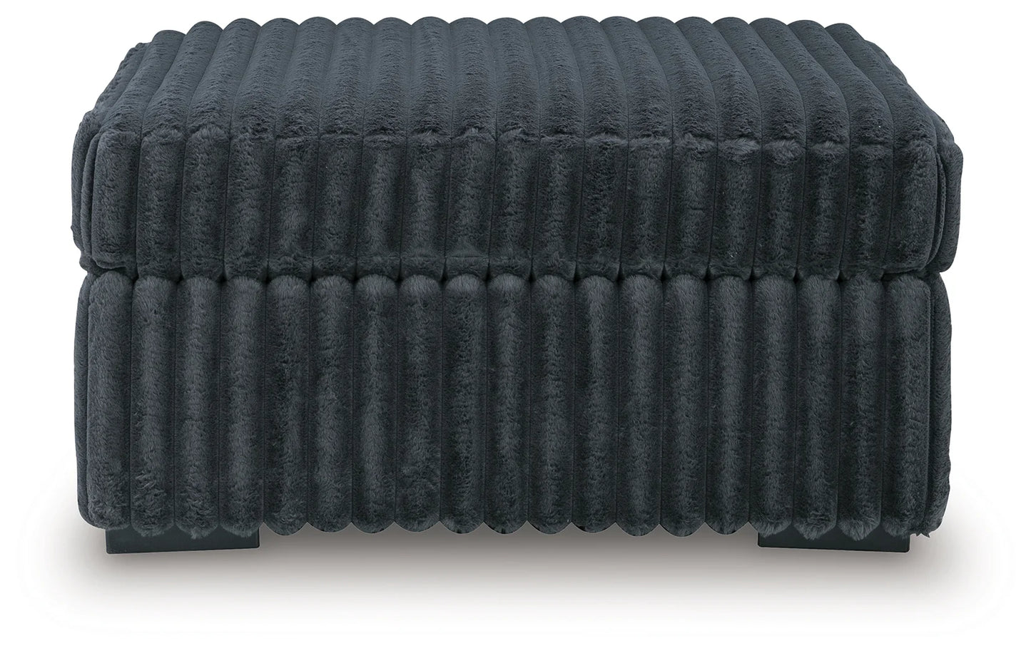 Midnight-Madness - Oversized Accent Ottoman - Gunmetal