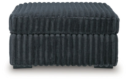 Midnight-Madness - Oversized Accent Ottoman - Gunmetal