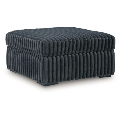Midnight-Madness - Oversized Accent Ottoman - Gunmetal