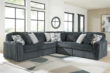 Midnight-Madness - 5-Piece Sectional - Gunmetal