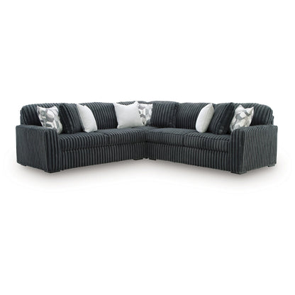 Midnight-Madness - 3-Piece Sectional - Gunmetal