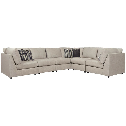 Kellway - Bisque - Armless Chairs Corner 6 Pc Sectional