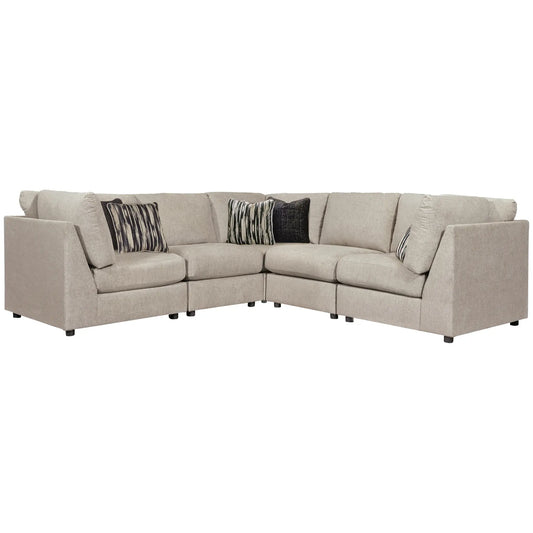 Kellway - Bisque - Armless Chairs Corner 5 Pc Sectional