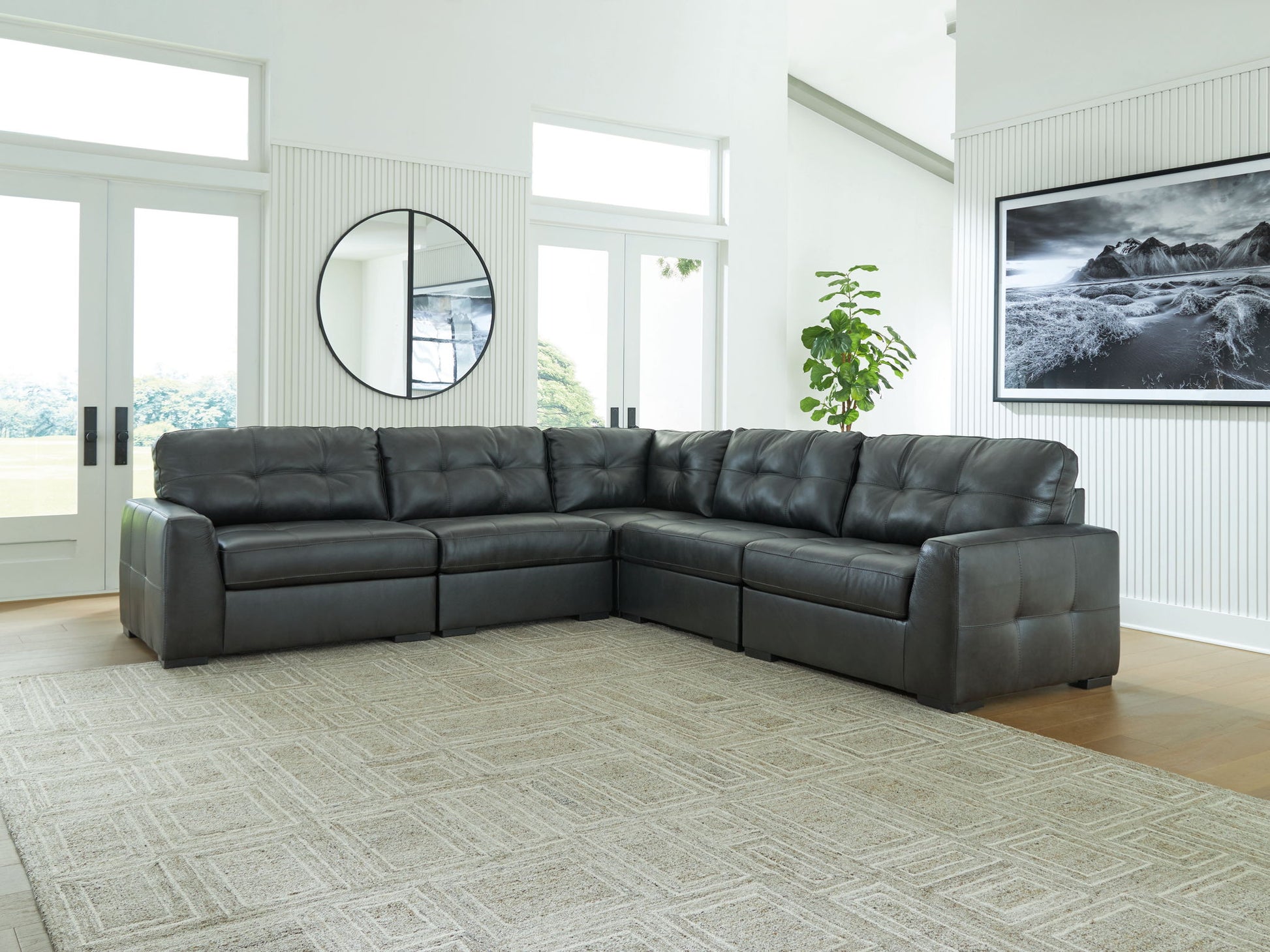 Brindley Pier - Fog - 5-Piece Sectional