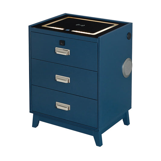Rio - Nightstand With Electronic Features - Blue