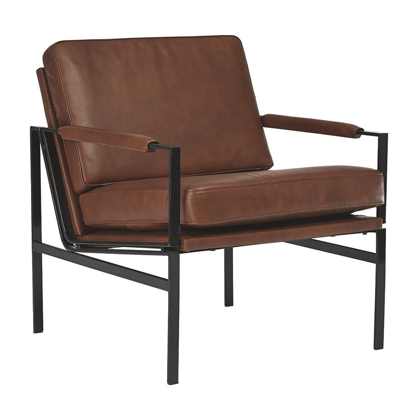 Puckman - Brown / Silver Finish - Accent Chair