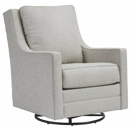 Kambria - Frost - Swivel Glider Accent Chair