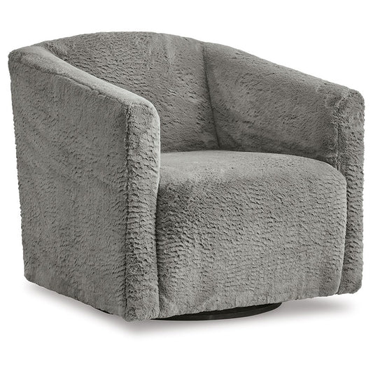 Bramner - Charcoal - Swivel Accent Chair