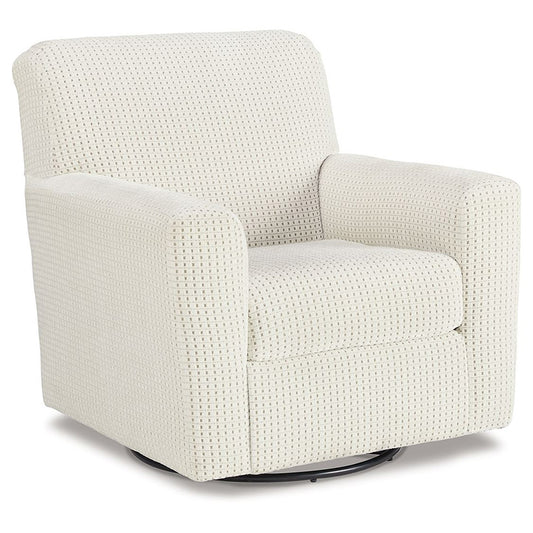 Herstow - Ivory - Swivel Glider Accent Chair