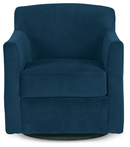 Bradney - Blue - Swivel Accent Chair