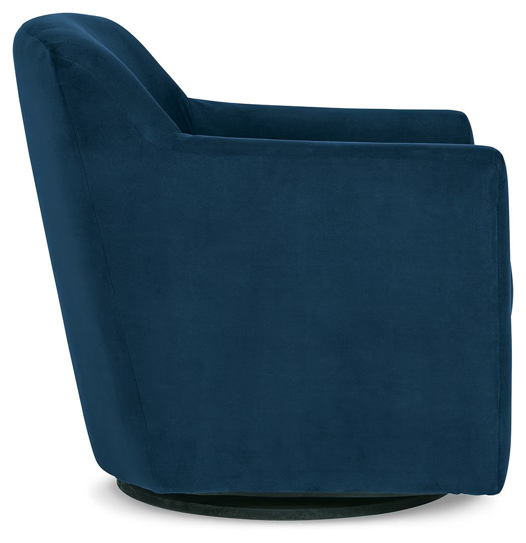 Bradney - Blue - Swivel Accent Chair