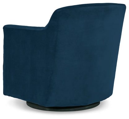 Bradney - Blue - Swivel Accent Chair