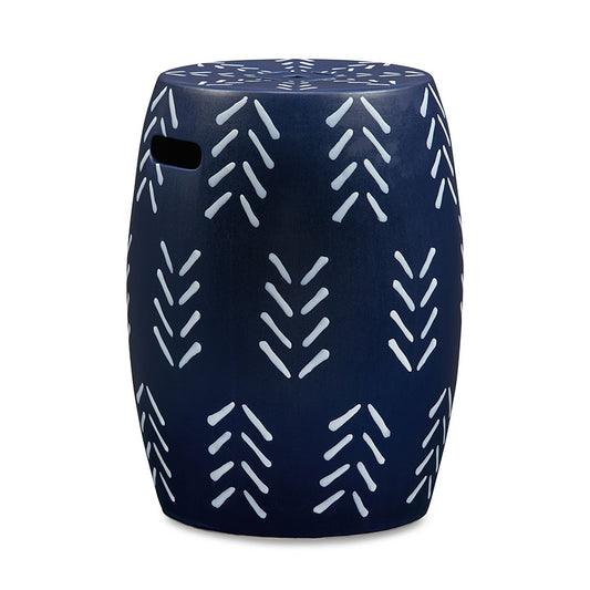 Genemore - Navy / White - Stool