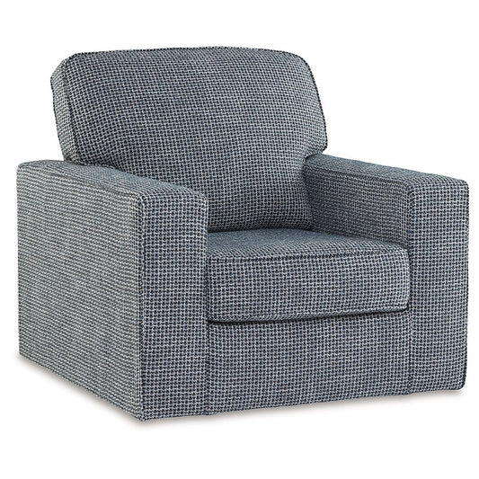 Olwenburg - Denim - Swivel Accent Chair