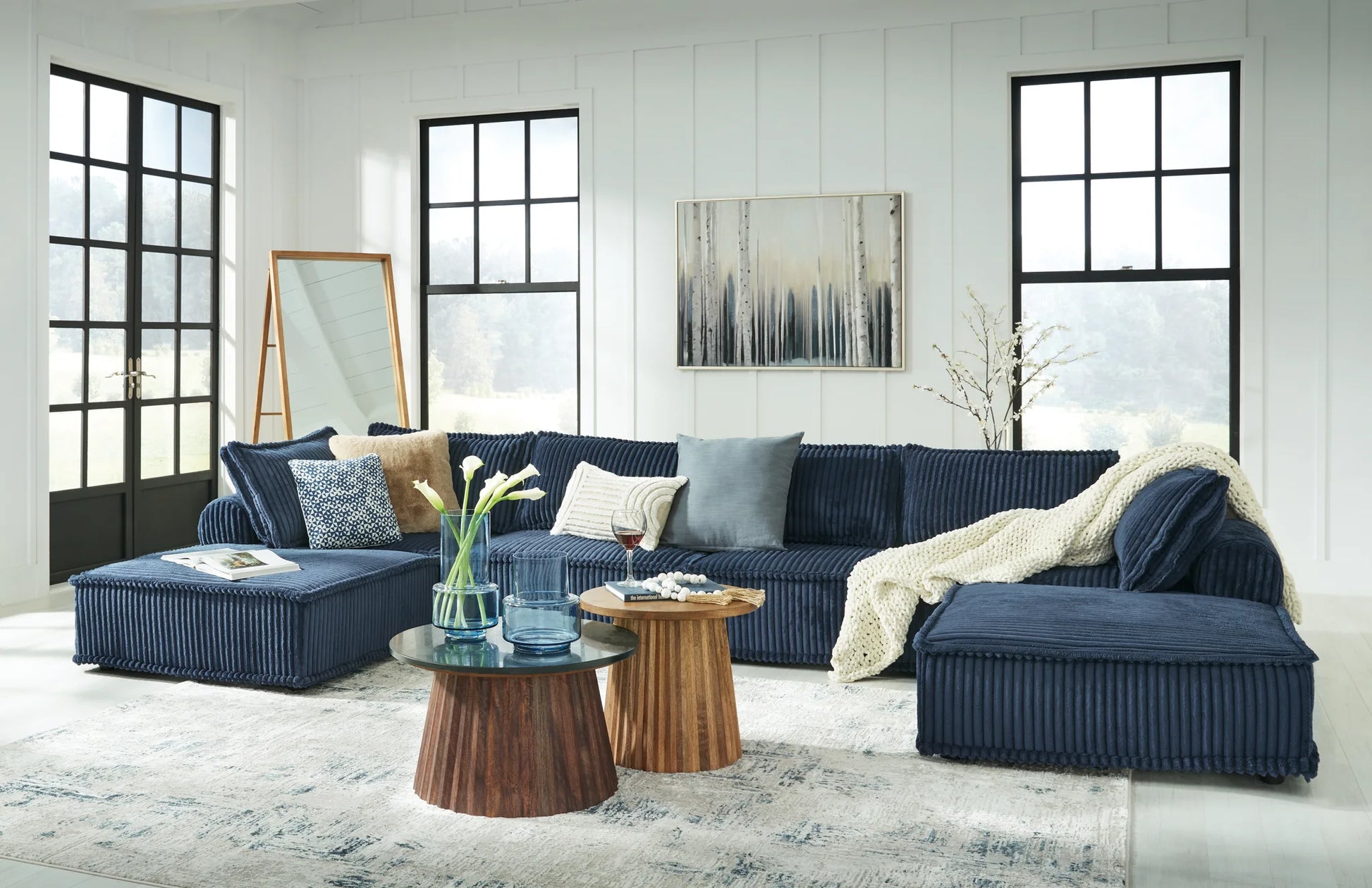 Bales - Navy - 6-Piece Modular Seating