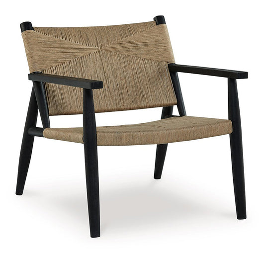 Halfmore - Black / Natural - Accent Chair