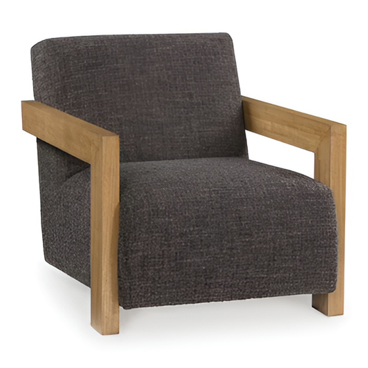 Dorney - Accent Chair - Charcoal / Brown